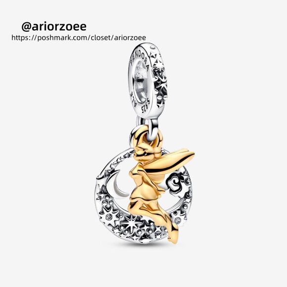 Pandora Disney Tinker Bell Celestial Night Dangle Charm - Picture 1 of 5
